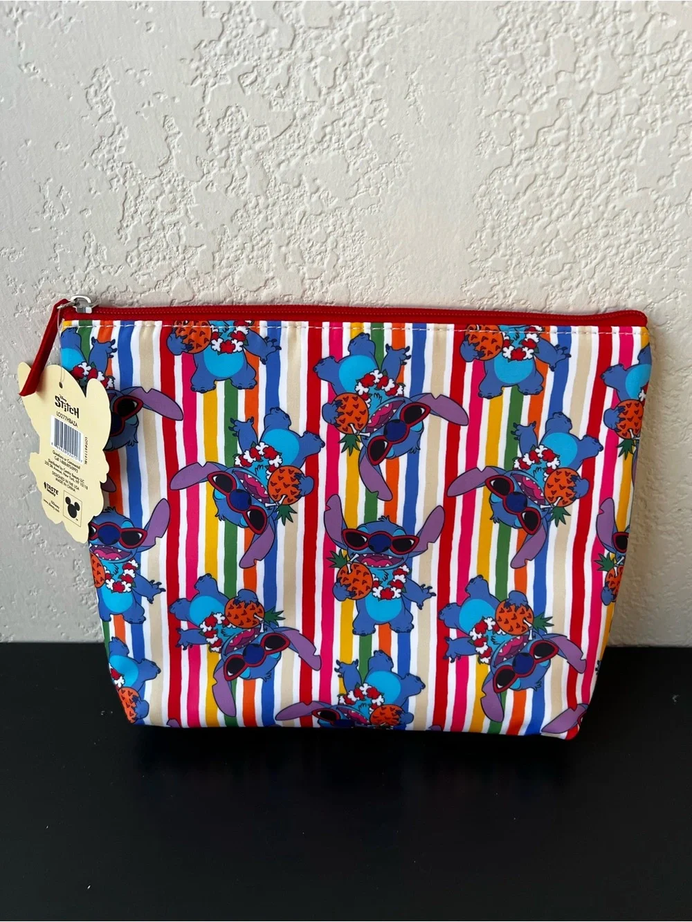 Disney Lilo & Stitch Summer Tropical Pouch Cosmetic Makeup Bag NWT